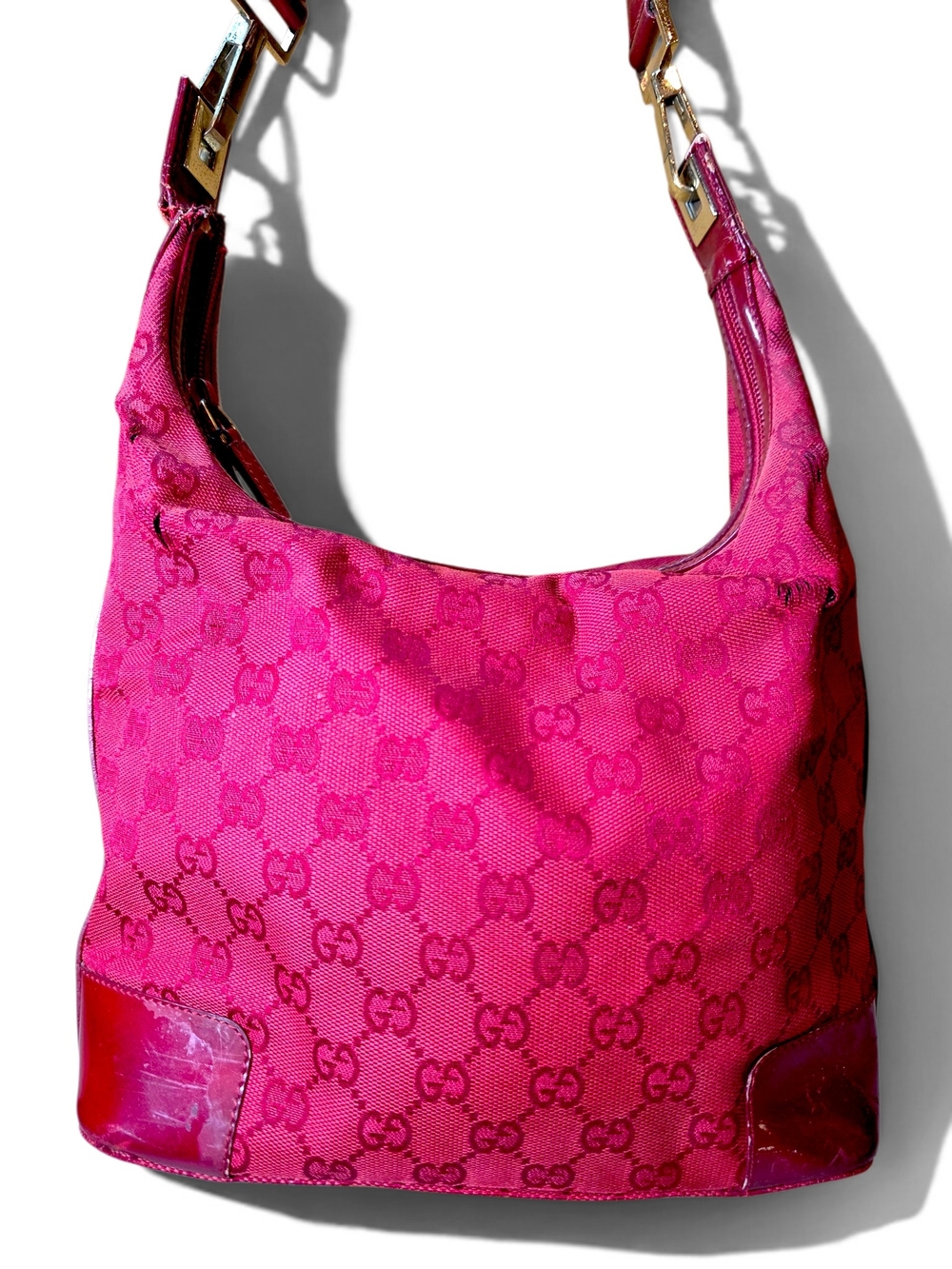 Gucci GG Monogram Hobo Shoulder Bag with Gold-Tone Hardware